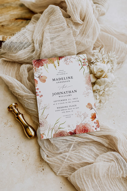 Boho Natural - Wedding Invitation