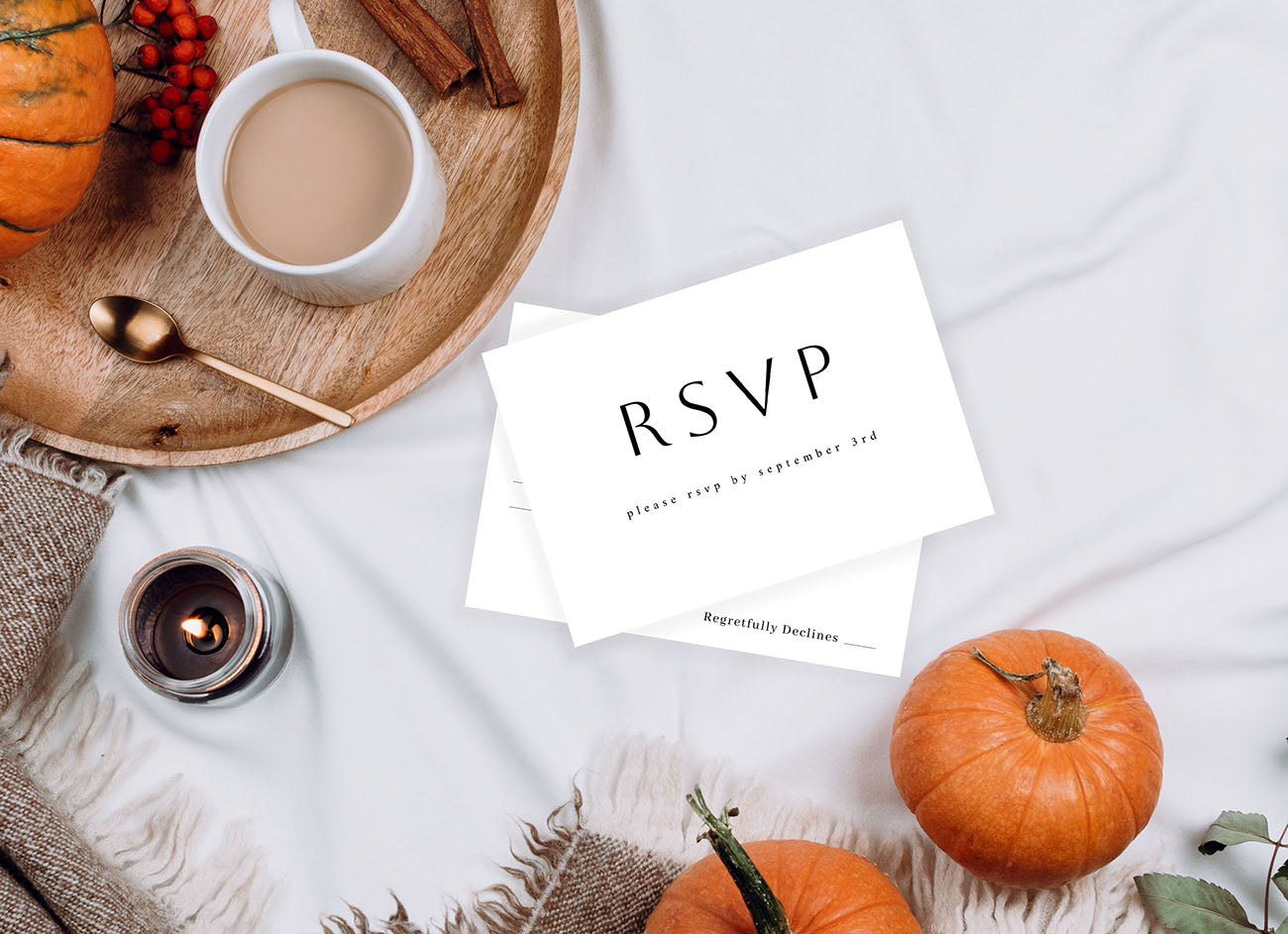 Simple Minimalist - RSVP with Meal on Back