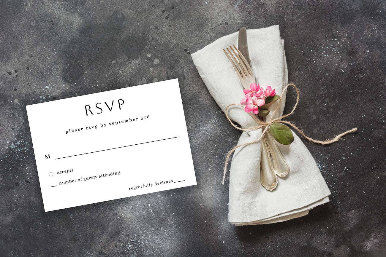 Simple Minimalist - RSVP no meal