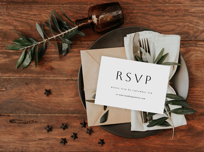 Simple Minimalist - RSVP with Website