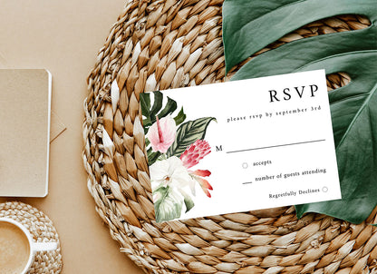 Tropical Floral - RSVP no meal
