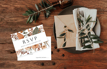 Boho Fall - RSVP with meal White