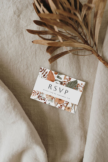 Boho Fall - RSVP with meal White