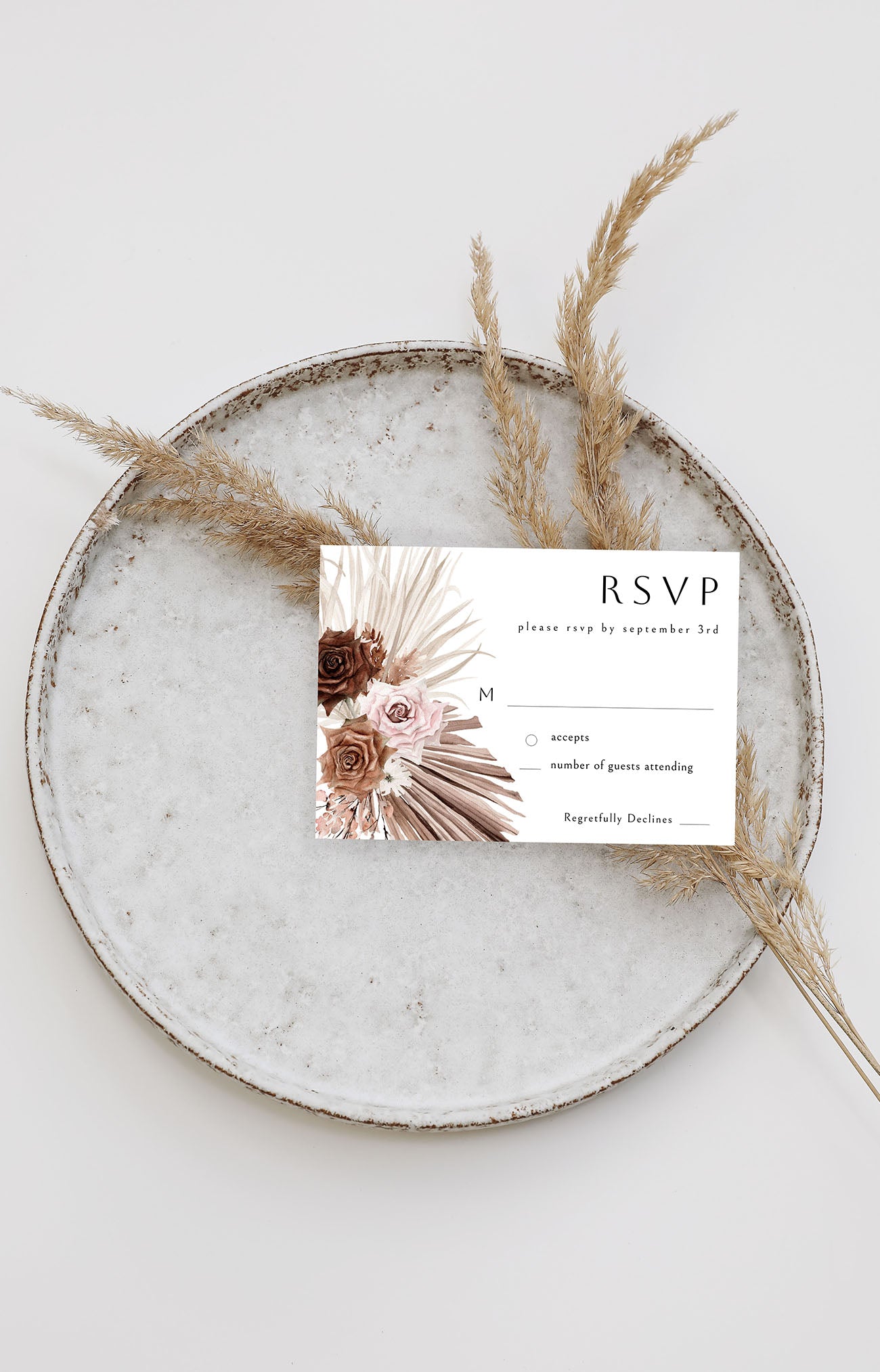 Naturals & Pink Boho Floral - RSVP no meal 1