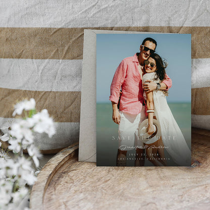 S Cursive Photo Save the Date