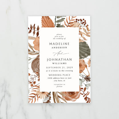 Boho Fall - Wedding Invitation
