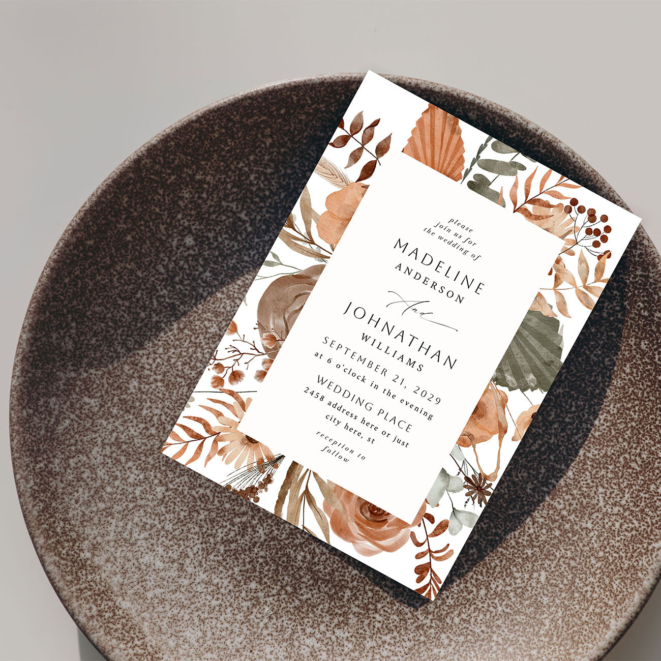 Boho Fall - Wedding Invitation