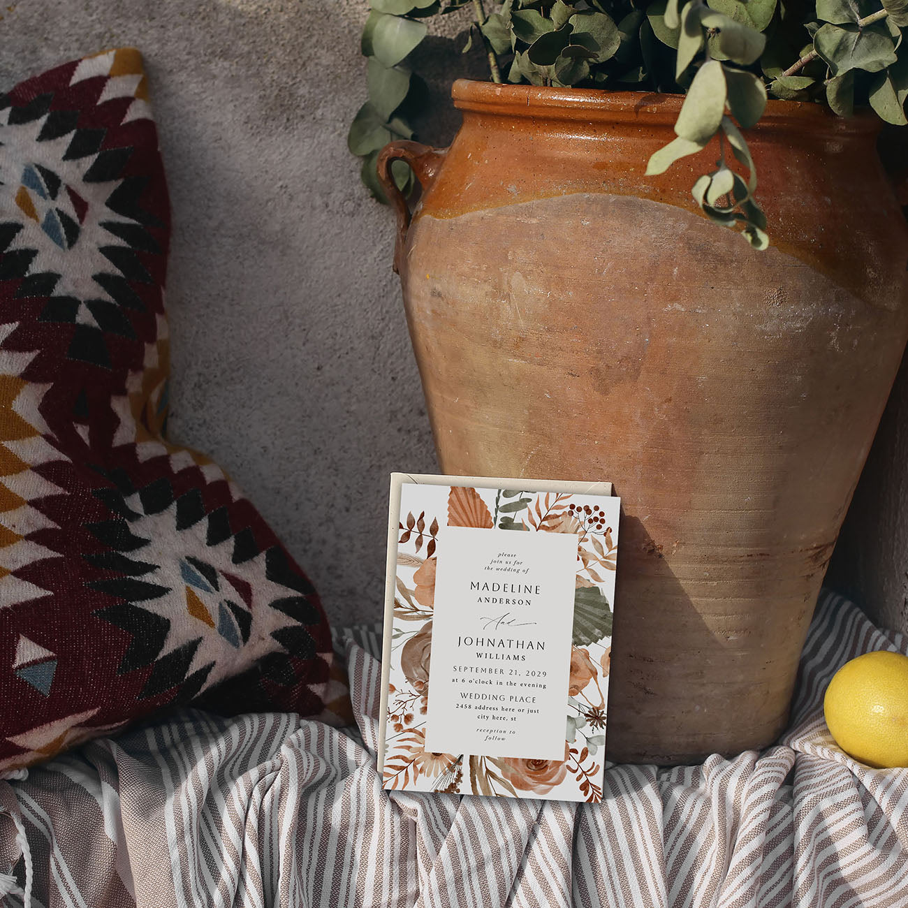 Boho Fall - Wedding Invitation