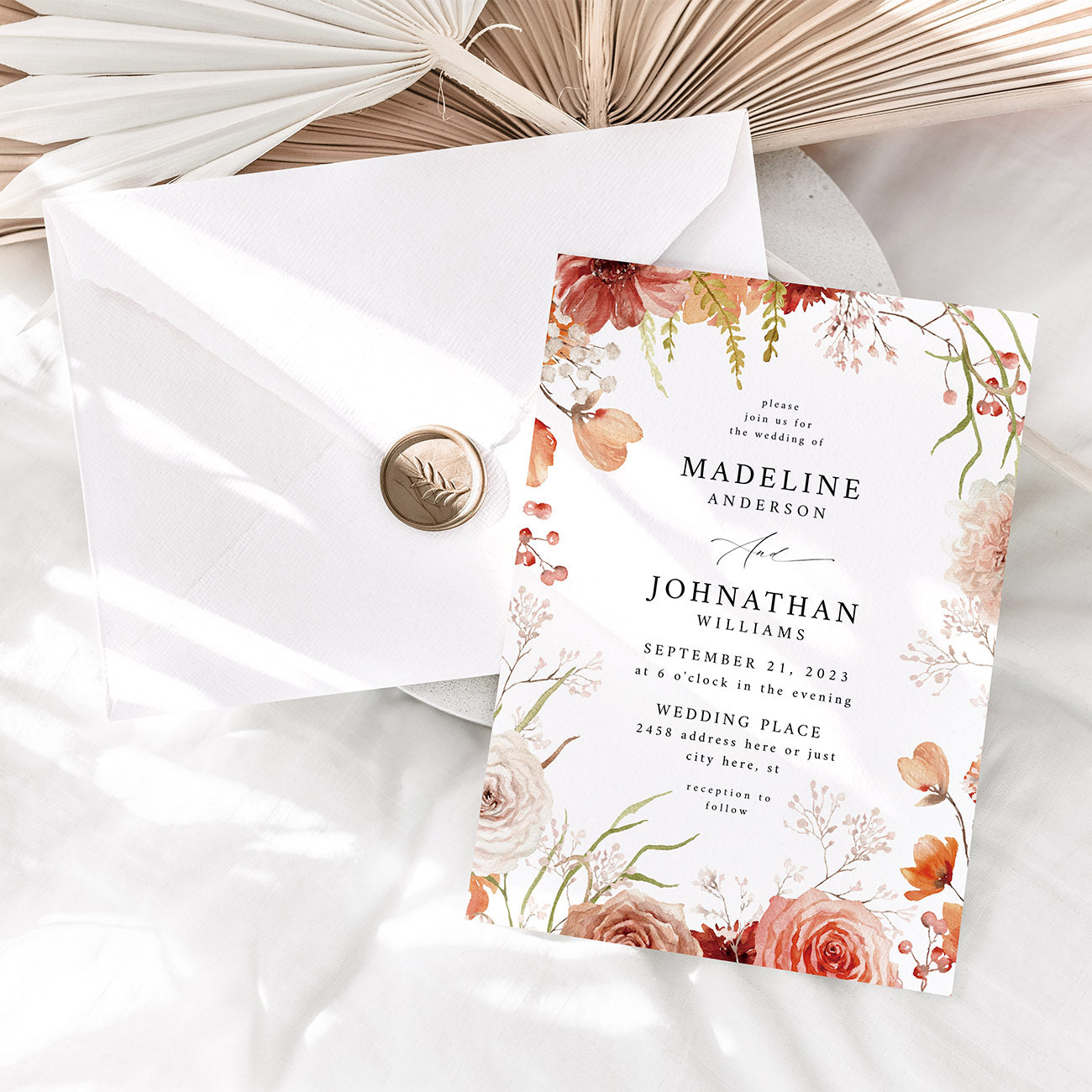 Boho Natural - Wedding Invitation