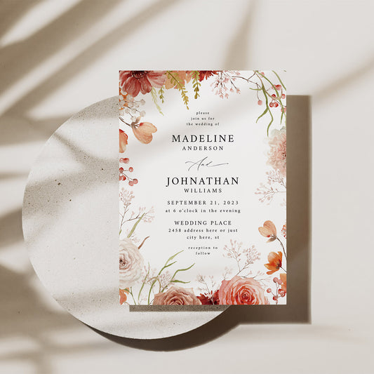 Boho Natural - Wedding Invitation