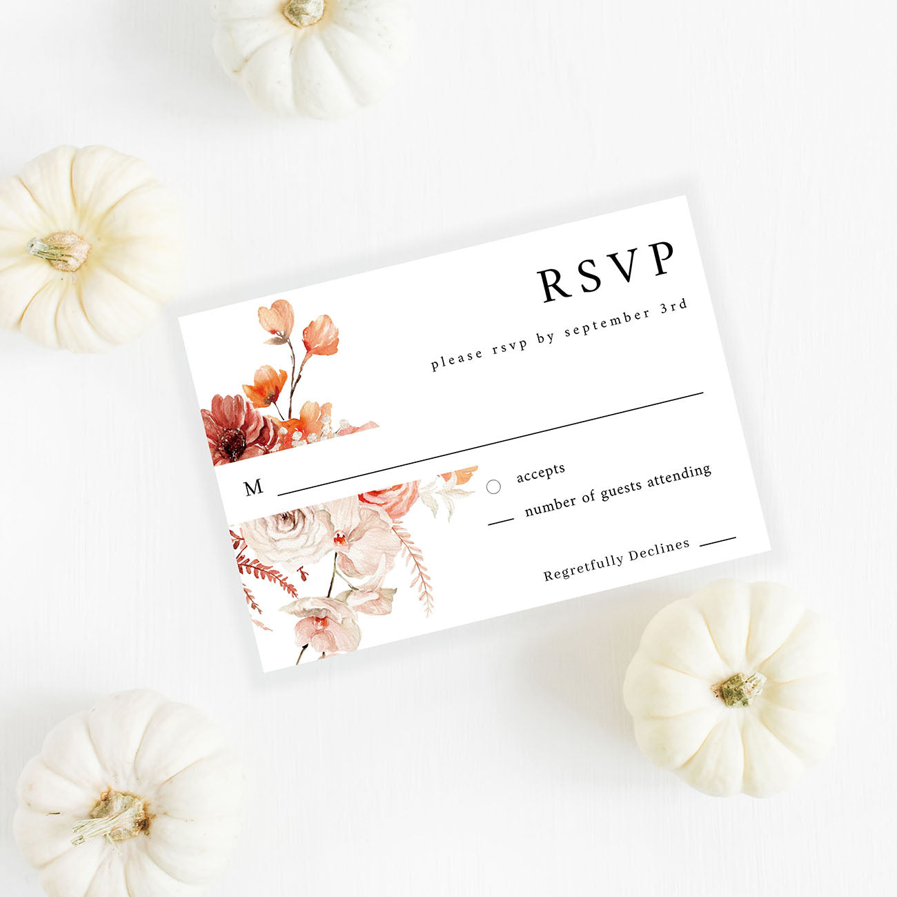 Boho Natural - RSVP no meal