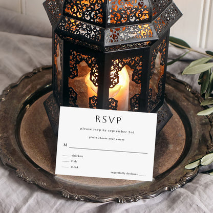 Simple Minimalist - RSVP with meal