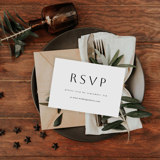 Simple Minimalist - RSVP with Website