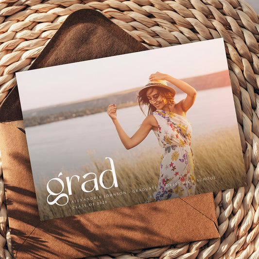 Grad Style HL Photo Graduation Announcement