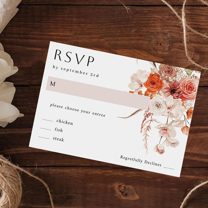 Boho Natural - RSVP with meal