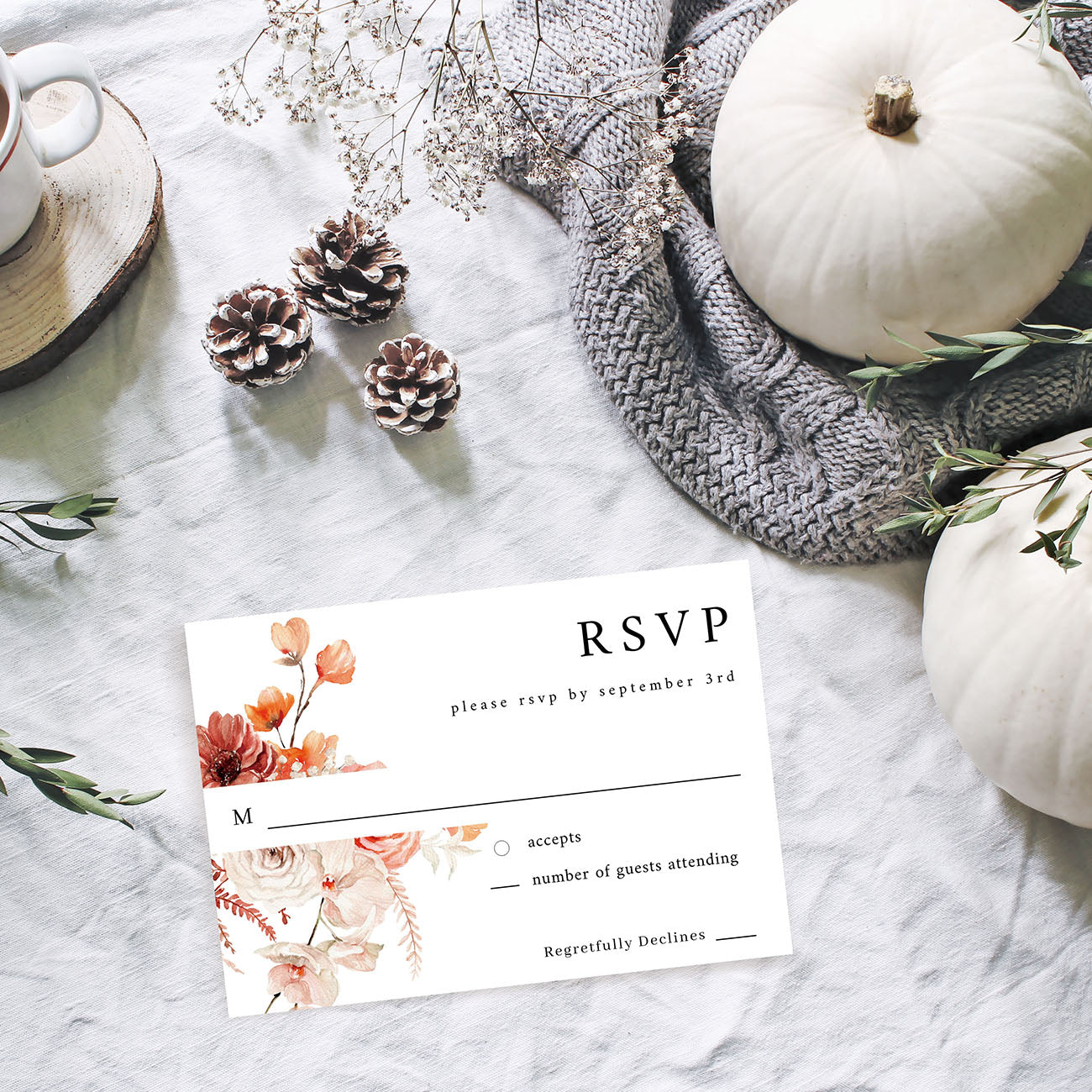 Boho Natural - RSVP no meal