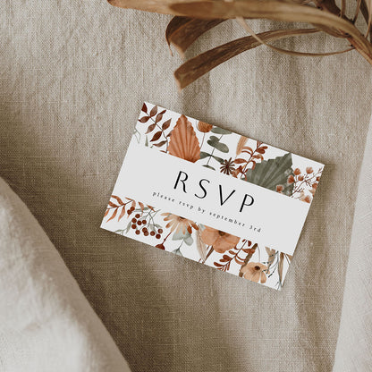 Boho Fall - RSVP with meal White