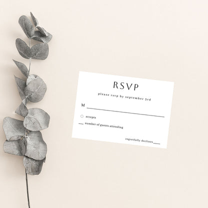 Simple Minimalist - RSVP no meal