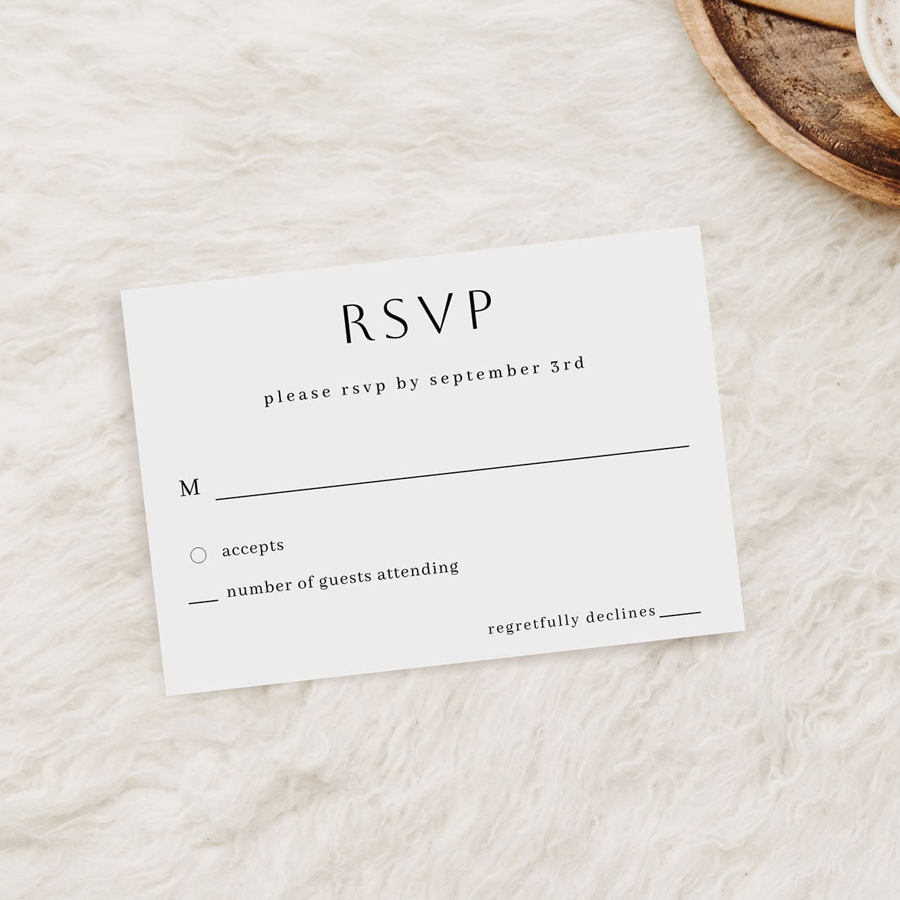 Simple Minimalist - RSVP no meal