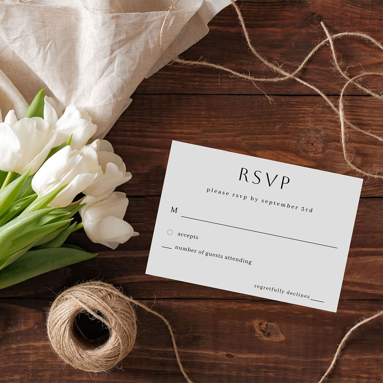 Simple Minimalist - RSVP no meal