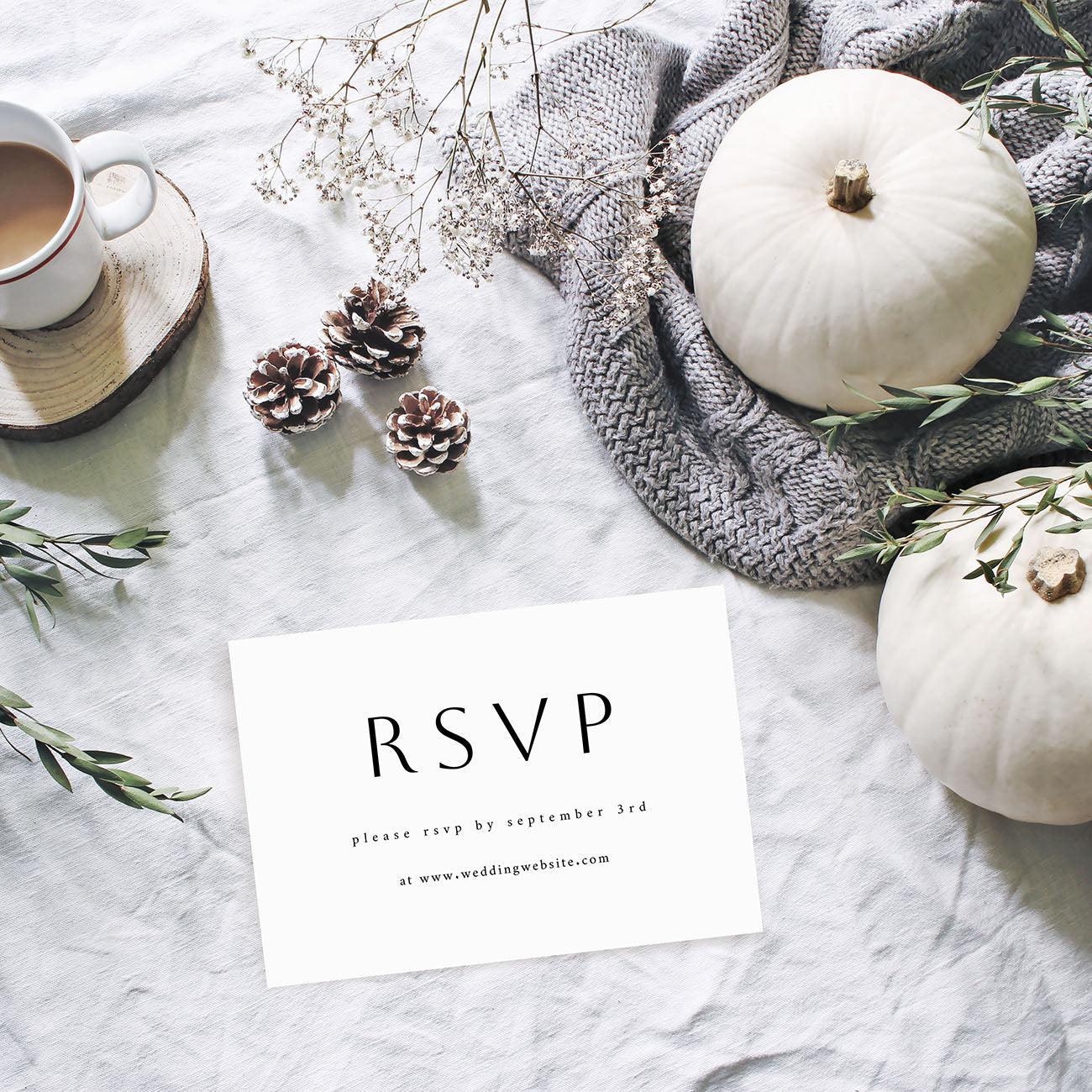 Simple Minimalist - RSVP with Website