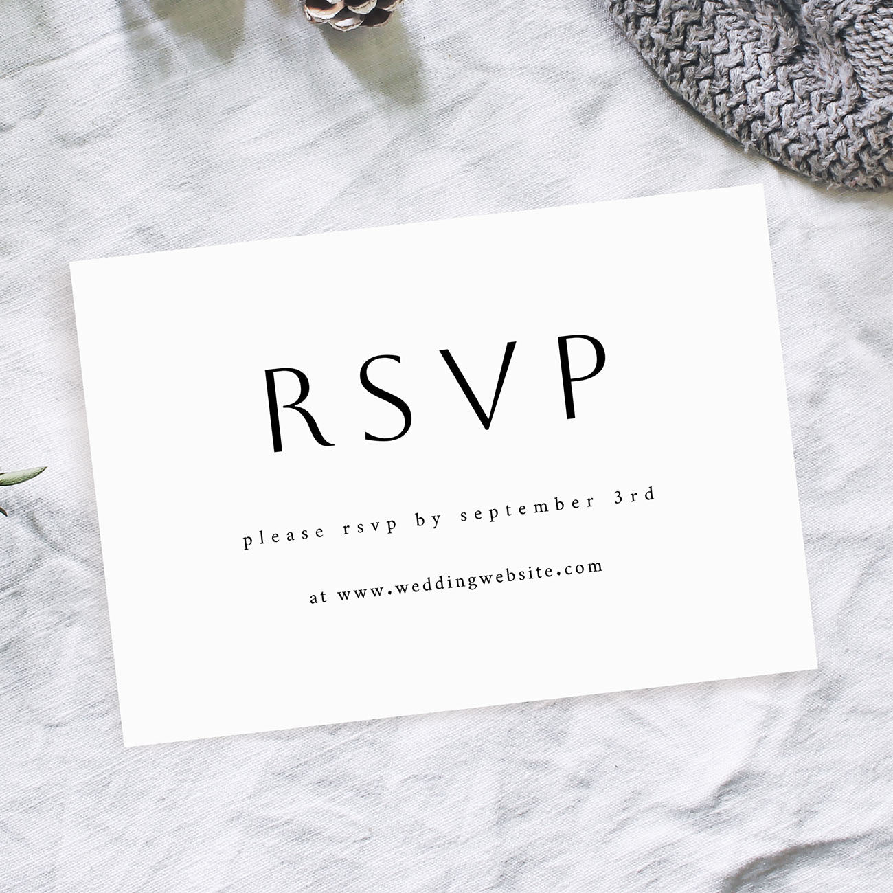 Simple Minimalist - RSVP with Website