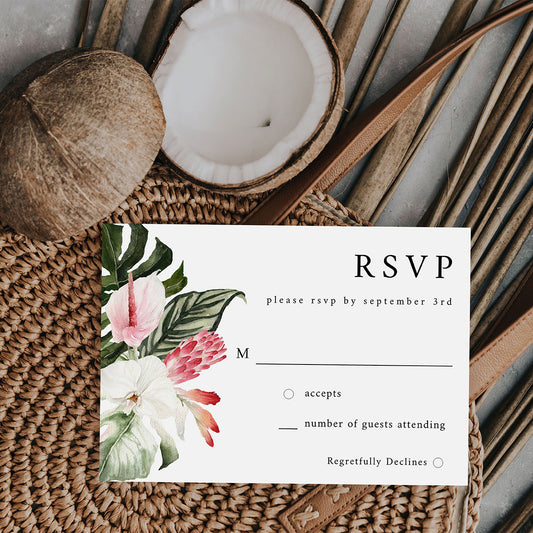 Tropical Floral - RSVP no meal