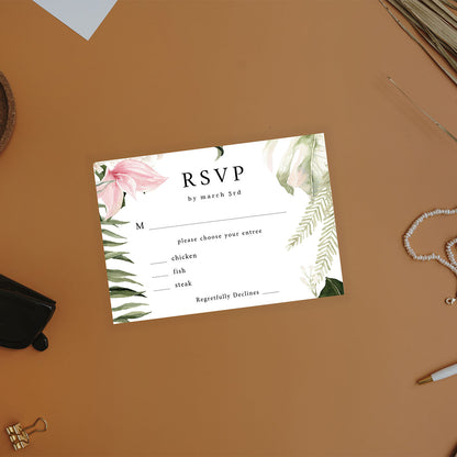 Tropical Floral  - RSVP with meal