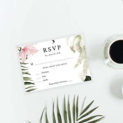 Tropical Floral  - RSVP with meal